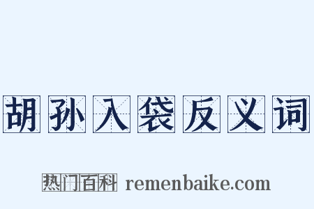 胡孙入袋反义词是什么意思的图片